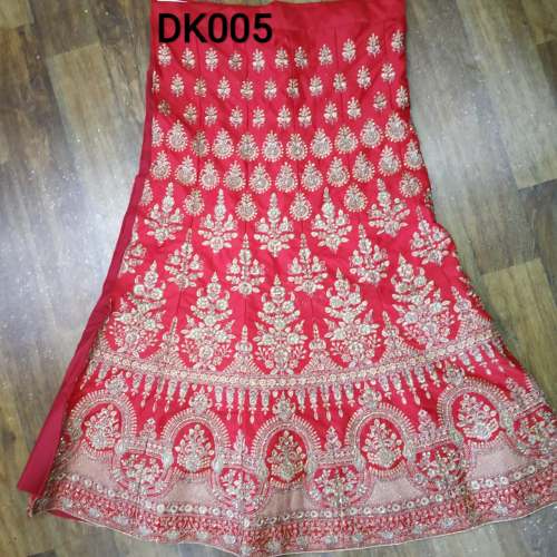 Red Embroidery lehenga choli by Vitrag Fabrics