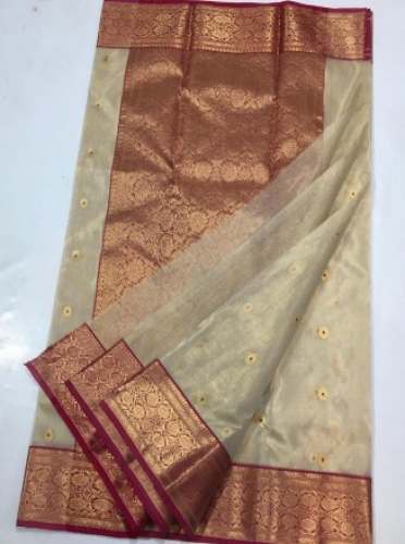 Chanderi Tissue Saree by Virasat Kala Vikas Sansthan Samiti