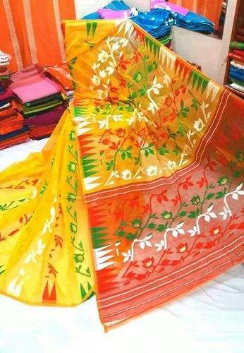 Designer Cotton Silk Dhakai Jamdani Saree by Exim Infinity