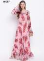 bell-sleevbell-sleeve-peach-floral-printed