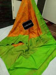 Soft Dupion Designer saree for ladies.