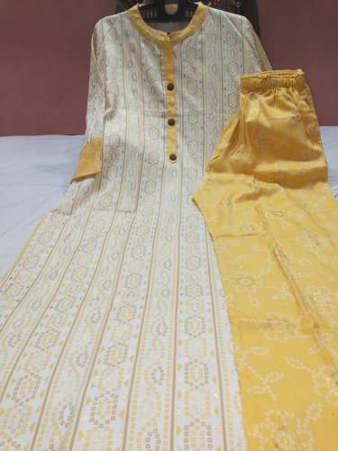 fancy round kurti with palazzo set