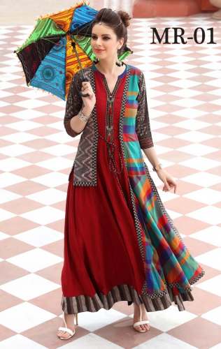 Prinvel selfie Kurati Chanderi cotton  by Prinvel Enterprise