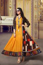 Prinvel Rajwadi Gown Chanderi cotton