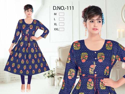 Daily wear Rayon printed Kurti by Ethnic pvt ltd