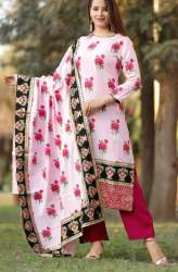 Printed Kurti Plazo set with Duppata