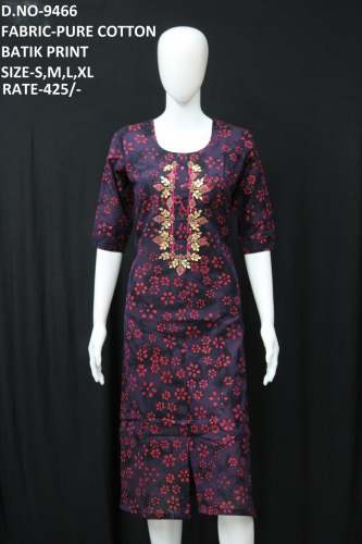 letest batiq print pure cotton kurti