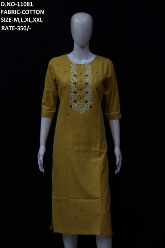 Letest casual cotton work kurti