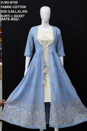 letest designer gown style kurti 