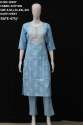letest kurti with pent set in cotton  thumb 2