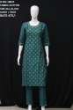 letest kurti with pent set in cotton  thumb 4