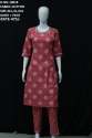 letest kurti with pent set in cotton  thumb 5