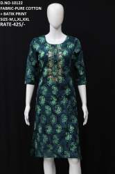 letest pure cotton batik print kurti