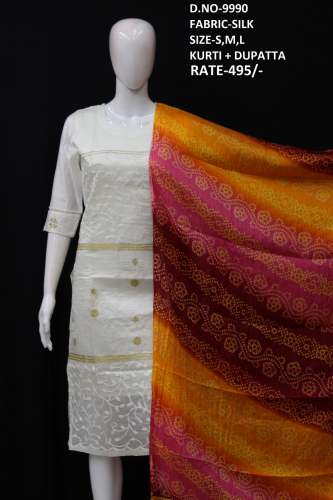 letest white kurti with dupatta