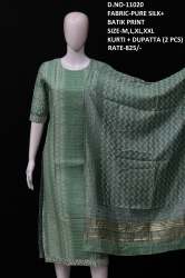 new Batik print kurti with dupatta for festival