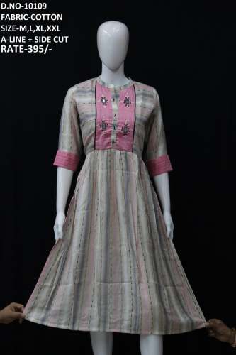 new casual wear cotton aline kurti