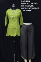 new ethnic rayon palazzo set