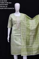 new hand block printed pure silk kurti