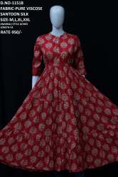 New printed 6mtr Flared Gown kurti for festival