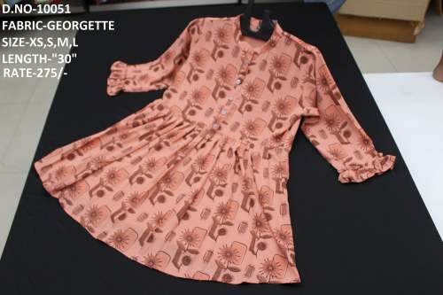 new western georgette short top for ladies 