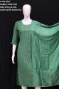 Pure silk kurti with dupatta in sequence work