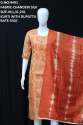 trendy kurti with dupatta in silk fabric