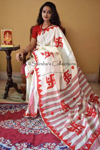 Cotton Applique Saree by Shirshas Collections