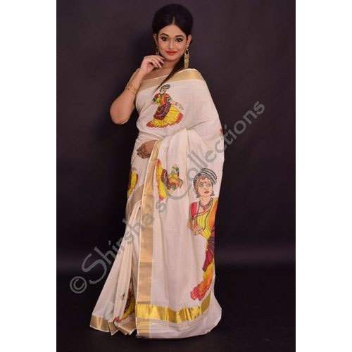 Kerala Handloom Cotton Saree by Shirshas Collections