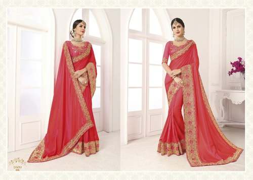 Party wear vichitra silk saree By parwati fashion by Parwati Bhagat