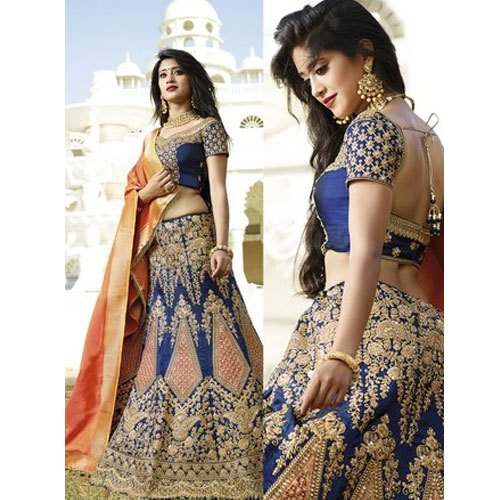 Stylish Embroidered Silk Lehenga Choli by Parwati Bhagat