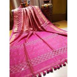 Cut Work Matka Pure Silk Saree