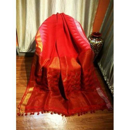 Linen Jamdani Saree