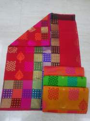 Designer Checkerd Chanderi saree