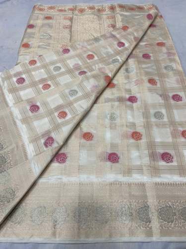 Pure Dhupian Daible Silk Saree by Sarfaraz Textiles