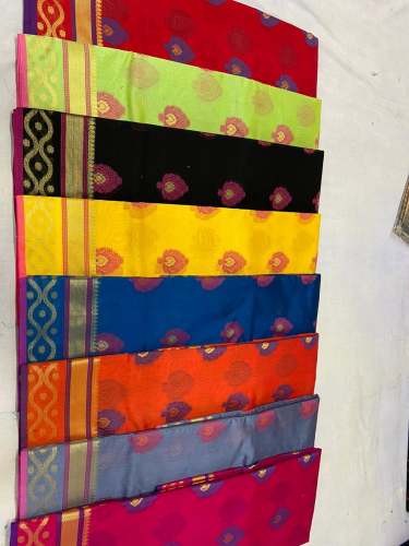 Stylish Multi Color chanderi saree