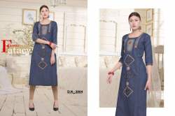 denim printed kurti