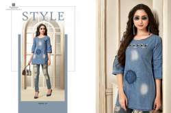 fancy denim kurti
