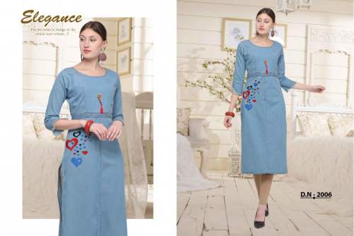 Ladeis plain kurti by Panthi Fashion