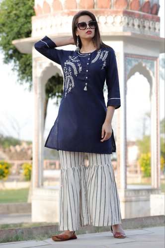 Designer Kurtis Sharara Set by ADK Fashion