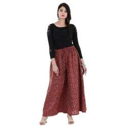 Ladies Cotton and Printed Palazzo Pant