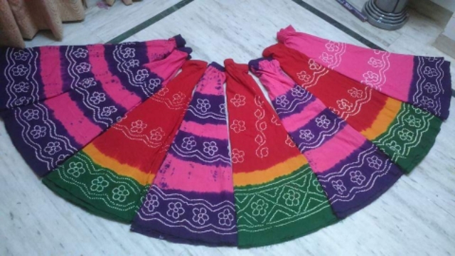 Buy online Bandhani Aline Lehenga from ethnic wear for Women by Geroo  Jaipur for 4499 at 50 off  2023 Limeroadcom