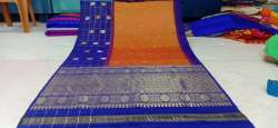 Orange and Blue Pattu gadwal silk saree