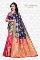 Janashree Banarasi Style Jacquard Silk Saree thumb 7