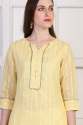 Chanderi Kurta Lemon Colour thumb 1