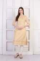 fancy-beige-chanderi-cotton-kurti