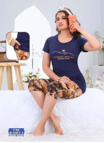 Ladies Printed Night Suit by mannat fashion