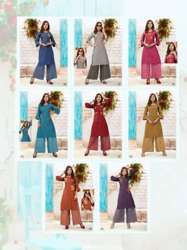 Women Kurta and Palazzo Set Pure Cotton by mannat fashion