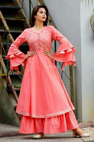 Party wear Anarkali  Palazzo Kurti suit by Rayeesa Fashions