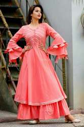 Party wear Anarkali  Palazzo Kurti suit