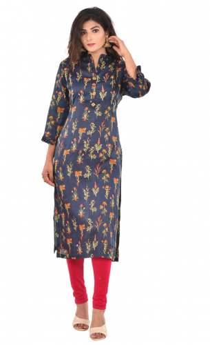 Collar Neck Blue color kurti by Diva Fashions